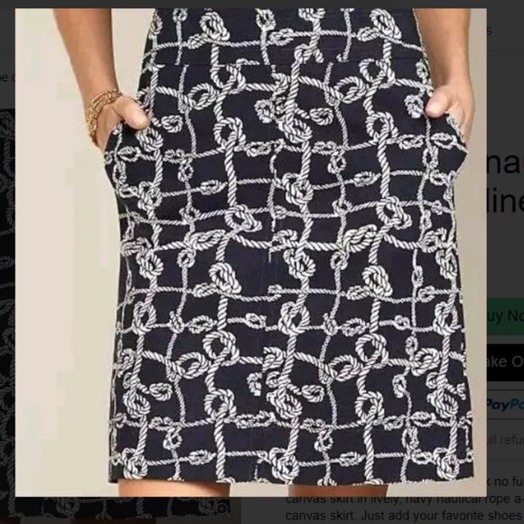 Talbots Pencil Skirt Cotton Petite 8P Academia office core two side pockets - Picture 1 of 8
